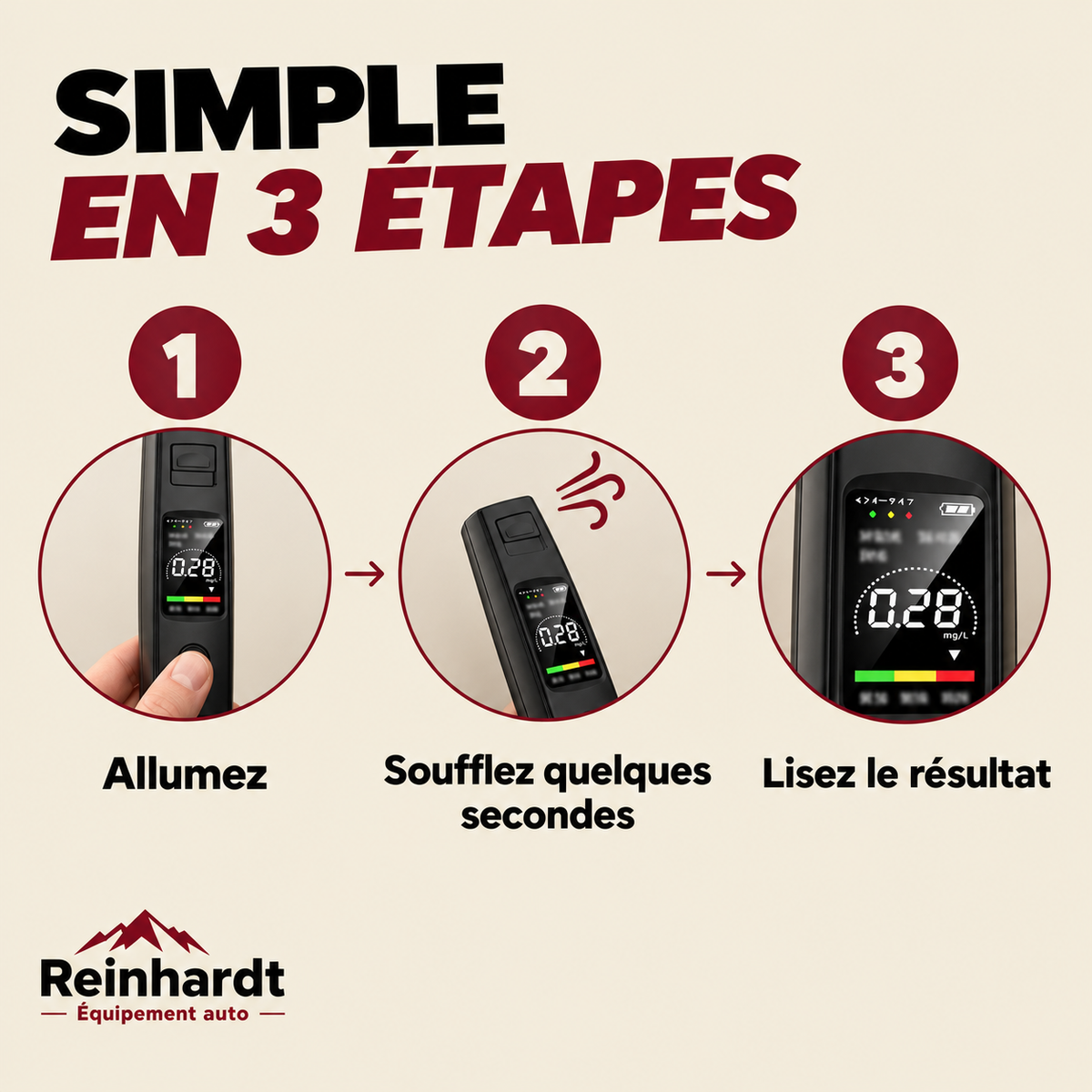 Utilisation simple en 3 étapes