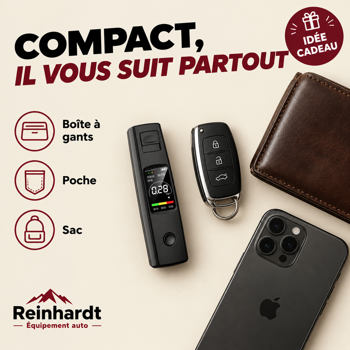 Éthylotest compact, idée cadeau