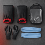 Contenu du kit : 2 chaussettes à neige, housse, gants et manchettes